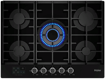 Фото товара: Haier HHX-G75CWSB газовая поверхность