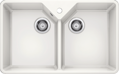 Детальное фото товара: Blanco Villae Double, мойка, керамика, глянцевый белый