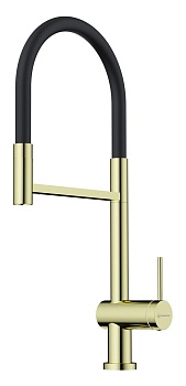 Фото товара: Omoikiri Kanto-2 Plus-SB LG-BL, смеситель, латунь, светлое золото/черный