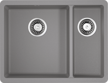 Фото товара: Omoikiri Kata 55-2-U-GR, мойка, гранит, leningrad grey