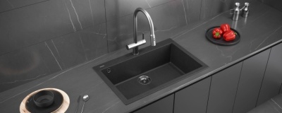 Детальное фото товара: KUCHENSTERN OBEN 80, мойка, гранит, антрацит