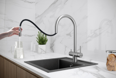 Детальное фото товара: KUCHENSTERN DRIM-FS, смеситель, нержавеющая сталь