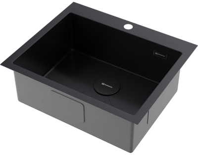 Детальное фото товара: Omoikiri Akisame 59-GB, мойка, нержавеющая сталь/графит
