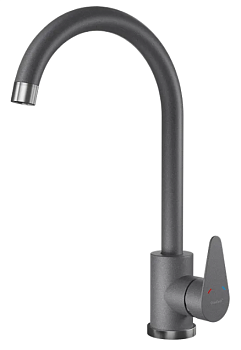 Фото товара: GranFest GF-Z-5412, смеситель, гранит, темно-серый