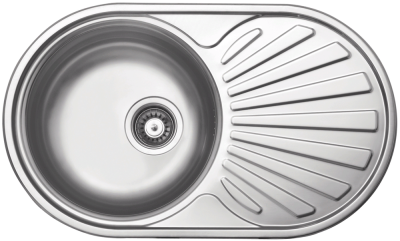 ALVEUS GENESIS CIKLO 20 SAT-90, мойка, нержавеющая сталь сатин (в комплекте с сифоном 1130550)