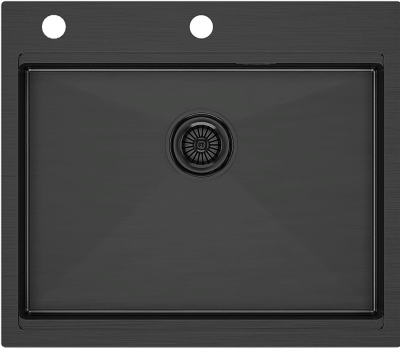 Paulmark KRONER-PRO 59, мойка, нержавеющая сталь, вороненая сталь