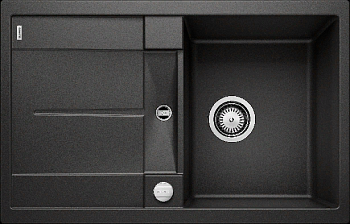 Фото товара: Blanco Metra 45S, мойка, гранит, черный, с клапаном-автоматом