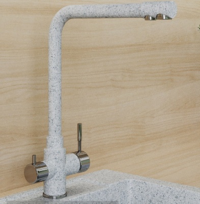 Детальное фото товара: Polygran Вега, смеситель, светло-серый №314