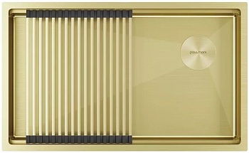 Фото товара: Paulmark NEXT-PRO 74 UNI, мойка, нержавеющая сталь, светлое золото