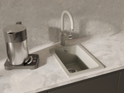 Детальное фото товара: Rivelato ORTA 9021203 topazio/cromo, смеситель, гранит, топаз/хром