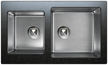 Фото товара: Tolero Twist TTS-840, мойка, гранит/нержавеющая сталь, уголь