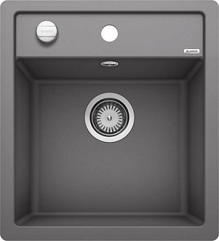 Фото товара: Blanco Dalago 45-F, мойка, гранит, темная скала с клапаном-автоматом