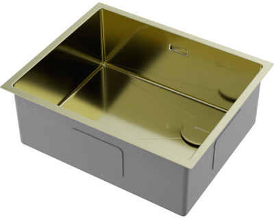 Детальное фото товара: Omoikiri Taki 54-U/IF-LG Side SF, мойка, нержавеющая сталь/светлое золото