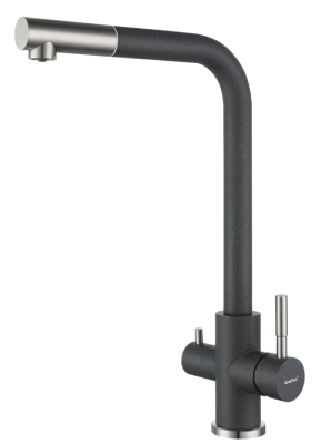 Детальное фото товара: GranFest GF-Z-5421, смеситель, гранит, темно-серый