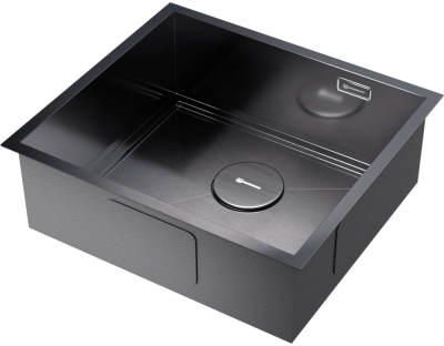 Детальное фото товара: Omoikiri Kasen 49-16 INT GM, мойка, нержавеющая сталь/вороненая сталь 