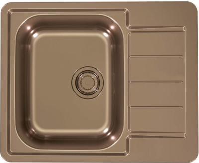 ALVEUS LINE MONARCH 110 COPPER, мойка, нерж.сталь, медь ( в комплекте с выпуском и сифоном)