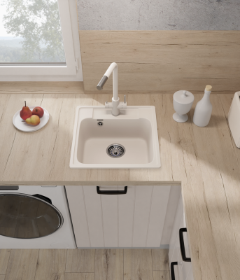 Детальное фото товара: ЭкоМ 4848, мойка, гранит, белый