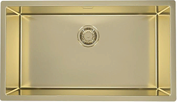 Фото товара: ALVEUS QUADRIX MONARCH 60 GOLD, мойка, нержавеющая сталь, золото (в комплекте с выпуском без сифона)