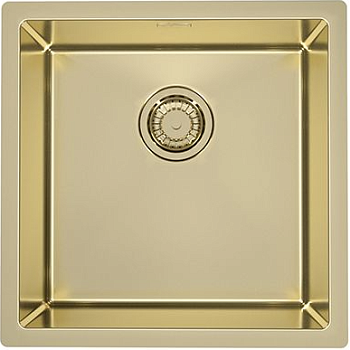 Фото товара: ALVEUS QUADRIX MONARCH 30 GOLD, мойка, нержавеющая сталь, золото (в комплекте с выпуском без сифона)