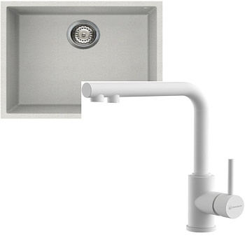 Фото товара: Omoikiri Bosen 54-U-WH + Nakagawa 2 Plus-WH белый