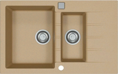 ALVEUS GRANITAL CADIT 70 BEIGE - G55, мойка, гранит, бежевый (в комплекте с сифоном 1132822)