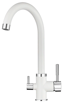 Фото товара: GRANULA 2168 смеситель, гранит, арктик (белый)