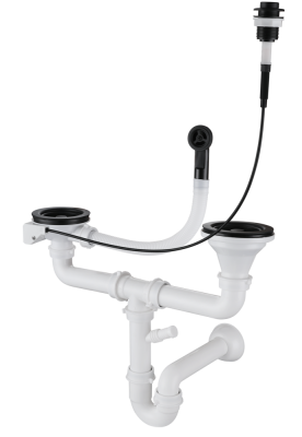 Фото товара: Rivelato 13G14PB4-P2A сливная арматура для одночашевых моек, белый