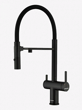 Фото товара: Paulmark GRAVITY, смеситель, антрацит, черный шланг