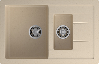 Фото товара: GranFest QUADRO GF-Q-775 KL, мойка, мрамор, кашемир