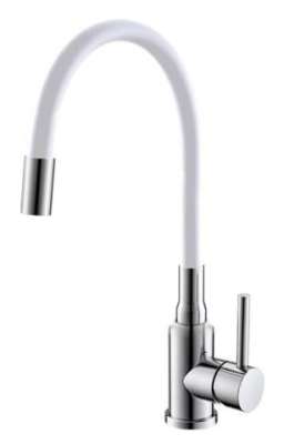ALVEUS GENESIS FLEXA WHITE CHR, смеситель, хром/белый