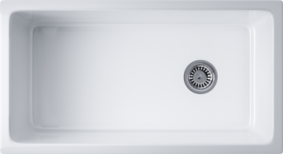 Omoikiri Tokara 88-U/I-WH Glossy Side, мойка, керамика, белый глянцевый