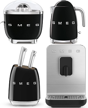 Фото товара: Smeg KLF03BLEU + TSF01BLEU + BCC11BLMEU + BLF03BLEU + HBF03BLEU + HMF01BLEU + CJF11BLEU + KBSF02BL