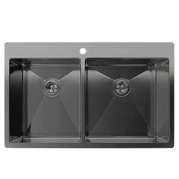 Rivelato RINOX 7450 2В PVD black, мойка, нержавеющая сталь, черный Фото товара: Rivelato RINOX 7450 2В PVD black, мойка, нержавеющая сталь, черный