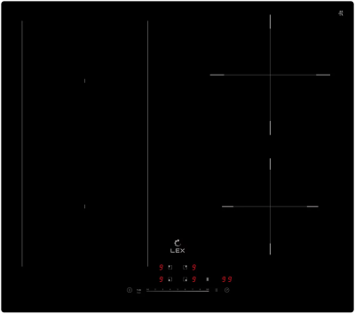 Фото товара: LEX EVI 641A BL индукционная поверхность