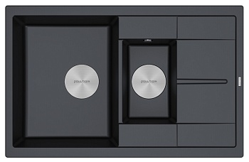 Фото товара: Paulmark FLUGEN 60/1,5, мойка, гранит, черный металлик