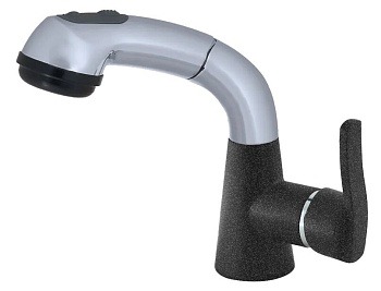 Фото товара: GranFest 3773, смеситель, мрамор, графит