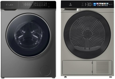 Детальное фото товара: LEX стирка LWM12014GrIThD + сушка LEX LDM12GrBlThD