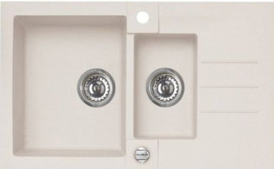 ALVEUS ROCK 70 GRANITAL ARCTIC-G11, мойка, гранит, белый (с сифоном 1105299)