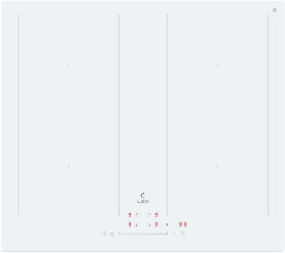 Детальное фото товара: LEX EVI 641B WH индукционная поверхность