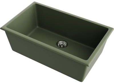 Детальное фото товара: Omoikiri Okinoshima 76-U/I-OL, мойка, керамика, olive