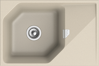 Фото товара: Rivelato LOCUS LS-75 beige scuro, мойка, гранит, темно-бежевый