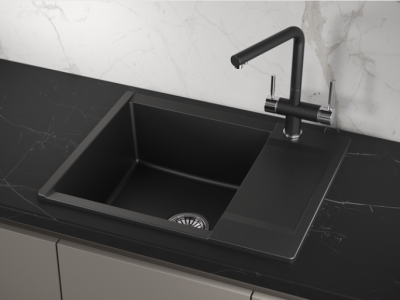 GRANULA ES-6202 мойка, гранит, шварц Детальное фото товара: GRANULA ES-6202 мойка, гранит, шварц