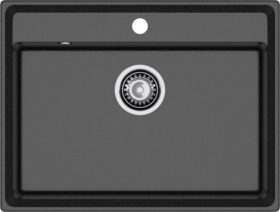 Детальное фото товара: GranFest LEVEL GF-LV-660, мойка, мрамор, черный