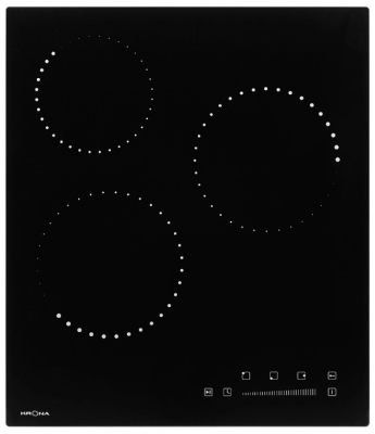 Детальное фото товара: Krona CORTO 45 BL стеклокерамическая поверхность