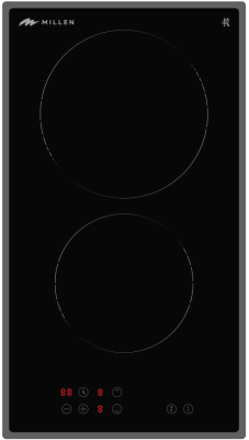 Детальное фото товара: MILLEN MEH 301 BL стеклокерамическая поверхность