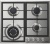 Korting HG 665 CTX Детальное фото товара: Korting HG 665 CTX газовая поверхность