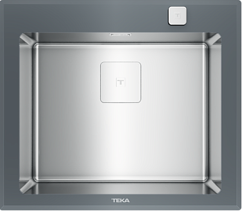 Фото товара: Teka DIAMOND RS15 1B 60 GREY, мойка, нержавеющая сталь/серое стекло