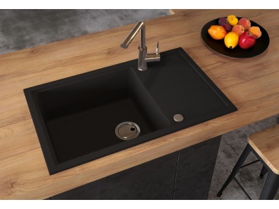 Детальное фото товара: ALVEUS INTERMEZZO 130 GRANITAL DEEP BLACK-G90, мойка, гранит, темно-черный (в комп. с сиф. 1117292)