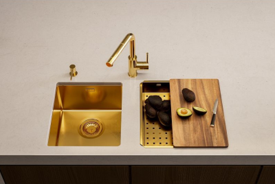 Детальное фото товара: ALVEUS QUADRIX MONARCH 20 BRONZE, мойка, нерж сталь, бронза (с сифоном 1148151)