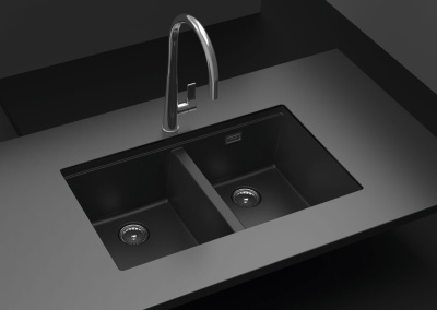 Детальное фото товара: Schock Greenwich 80-2U, мойка, гранит, магма